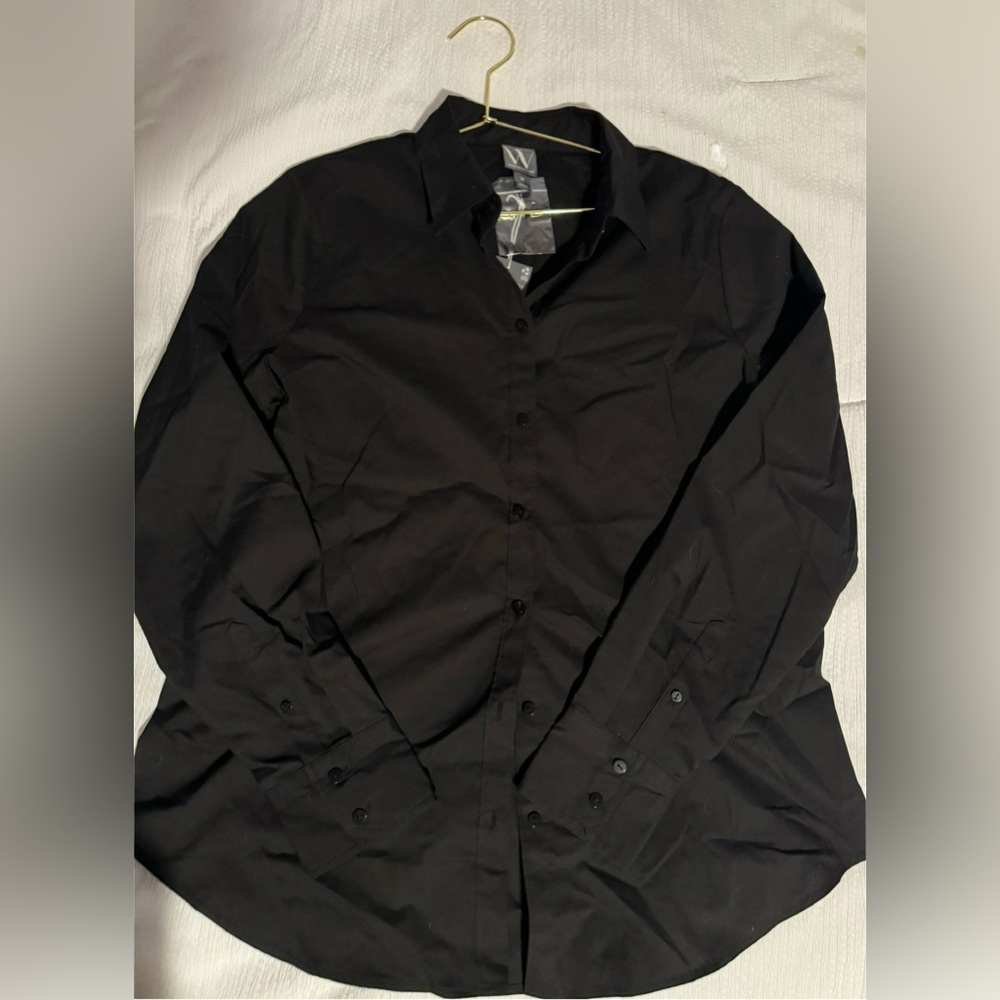Black button down blouse
